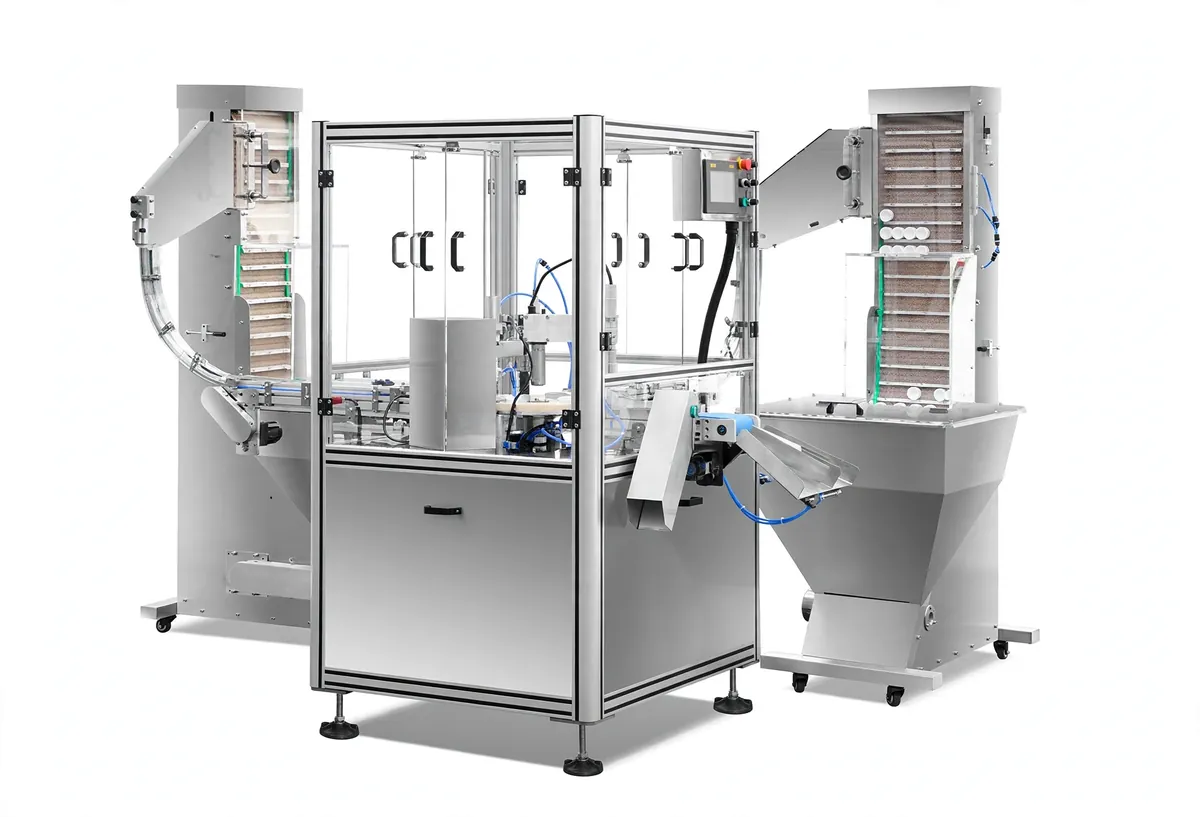 Inner & Outer Cap Combining and Lining Machine
